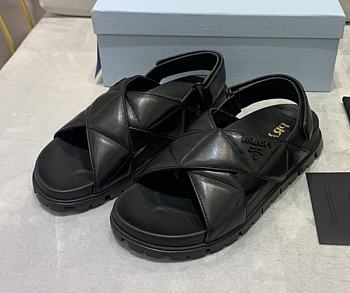 Prada Black Flat Sandals PR0012