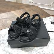 Chanel Sandals With Chain in Black - 1