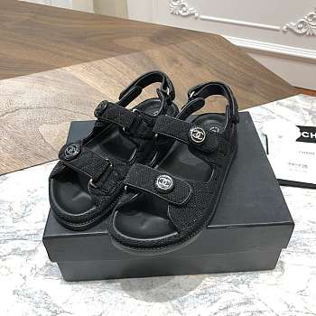 Chanel Sandals With Chain in Black