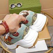 Gucci Women's Orange Rhyton GG Multicolor Sneaker - 5