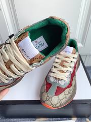 Gucci Women's Red Green Rhyton GG Multicolor Sneaker - 6