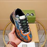 Gucci Women's Yellow Rhyton GG Multicolor Sneaker - 5