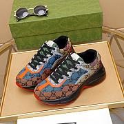 Gucci Women's Yellow Rhyton GG Multicolor Sneaker - 3