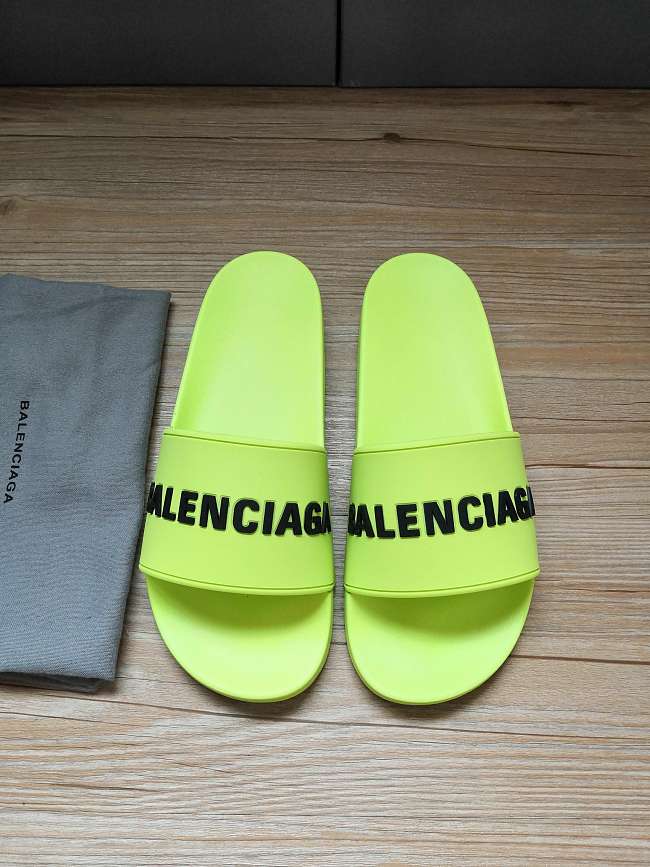 BALENCIAGA POOL SLIDE SLIDES WITH LOGO 565826 W1S82-7321 - 1