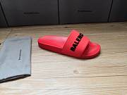Balenciaga Red Rubber Logo Pool Slides 565826 W1S80-6090 - 4