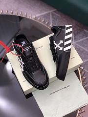 Off-White Vulcanized Leather Low Top Sneaker Black and White 72I-JSY005 - 3