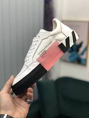 Off-White Vulcanized Leather Low Top Sneaker White - 6