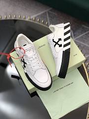 Off-White Vulcanized Leather Low Top Sneaker White - 5
