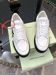 Off-White Vulcanized Leather Low Top Sneaker White - 3