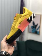 Off-White Vulcanized Leather Low Top Sneaker Yellow - 2