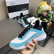 Chanel Low Top Trainer Velvet Black Blue - 2