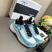 Chanel Low Top Trainer Velvet Black Blue - 3