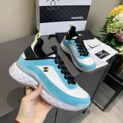 Chanel Low Top Trainer Velvet Black Blue - 5