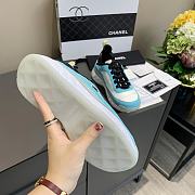 Chanel Low Top Trainer Velvet Black Blue - 6