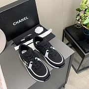 Chanel Women's Black Low Top Logo Sneaker - 6