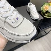 Chanel Women's White Low Top Logo Sneaker - 6