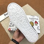 Dolce & Gabbana Portofino Sneakers in Printed Nappa Calfskin with Patch White - 2