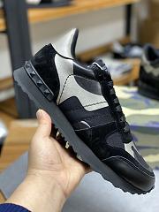 Valentino Garavani Rockrunner Metallic Camouflage-Print Sneakers Black YS0723NTA - 5