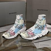 Balenciaga Speed Clear Sole Pattern Blue Pink - 6