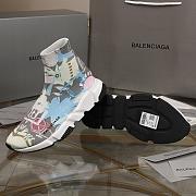 Balenciaga Speed Clear Sole Pattern Blue Pink - 5