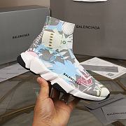 Balenciaga Speed Clear Sole Pattern Blue Pink - 2
