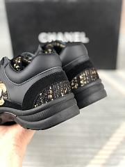 Chanel Low Top Trainer Black and Gold - 3