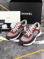 Chanel Women's Plum Low Top Logo Sneaker - 5