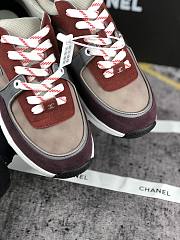 Chanel Women's Plum Low Top Logo Sneaker - 6