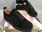 Christian Louboutin Louis Junior Strass Flat Black - 5
