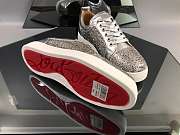 Christian Louboutin Louis Junior Strass Flat Silver - 6