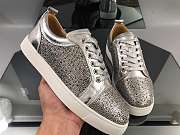 Christian Louboutin Louis Junior Strass Flat Silver - 3