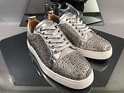 Christian Louboutin Louis Junior Strass Flat Silver - 2
