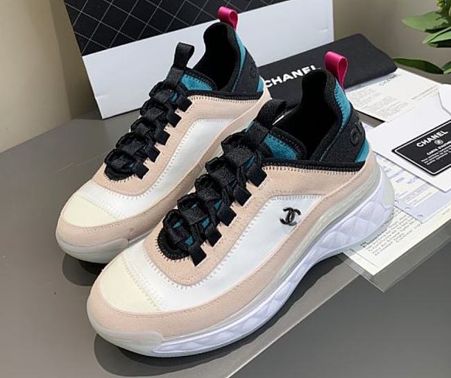 Chanel Low Top Trainer Velvet Beige - 1