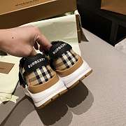 Burberry Nylon Suede and Vintage Check Sneakers Archive Beige - 6