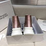 Alexander McQueen Tread Slick Lace Up Boots High Top Chestnut Fur Lining - 6