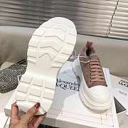 Alexander McQueen Tread Slick Lace Up Boots Low Chestnut Fur Lining - 5