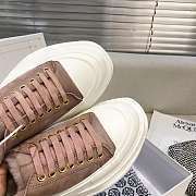 Alexander McQueen Tread Slick Lace Up Boots Low Chestnut Fur Lining - 2