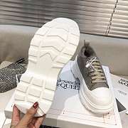 Alexander McQueen Tread Slick Lace Up Boots Low Grey Fur Lining - 6