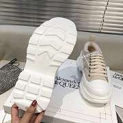 Alexander McQueen Tread Slick Lace Up Boots Low Beige Fur Lining - 6