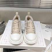 Alexander McQueen Tread Slick Lace Up Boots Low Beige Fur Lining - 2