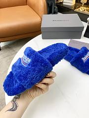Balenciaga Furry Slide Blue 654747W2DO14096 - 3