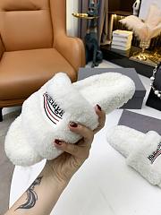 Balenciaga Furry Slide White - 4