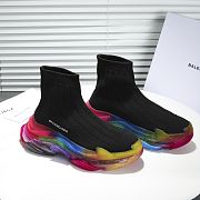 Balenciaga Speed Clear Sole Rainbow Black - 4