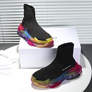 Balenciaga Speed Clear Sole Rainbow Black - 3