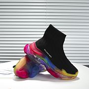 Balenciaga Speed Clear Sole Rainbow Black - 5