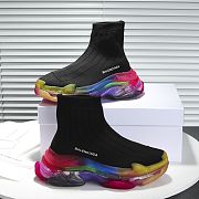 Balenciaga Speed Clear Sole Rainbow Black - 6