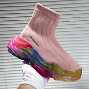 Balenciaga Speed Clear Sole Rainbow Pink - 4