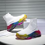 Balenciaga Speed Clear Sole Rainbow White - 2