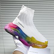 Balenciaga Speed Clear Sole Rainbow White - 3