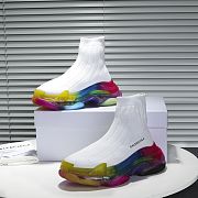 Balenciaga Speed Clear Sole Rainbow White - 4
